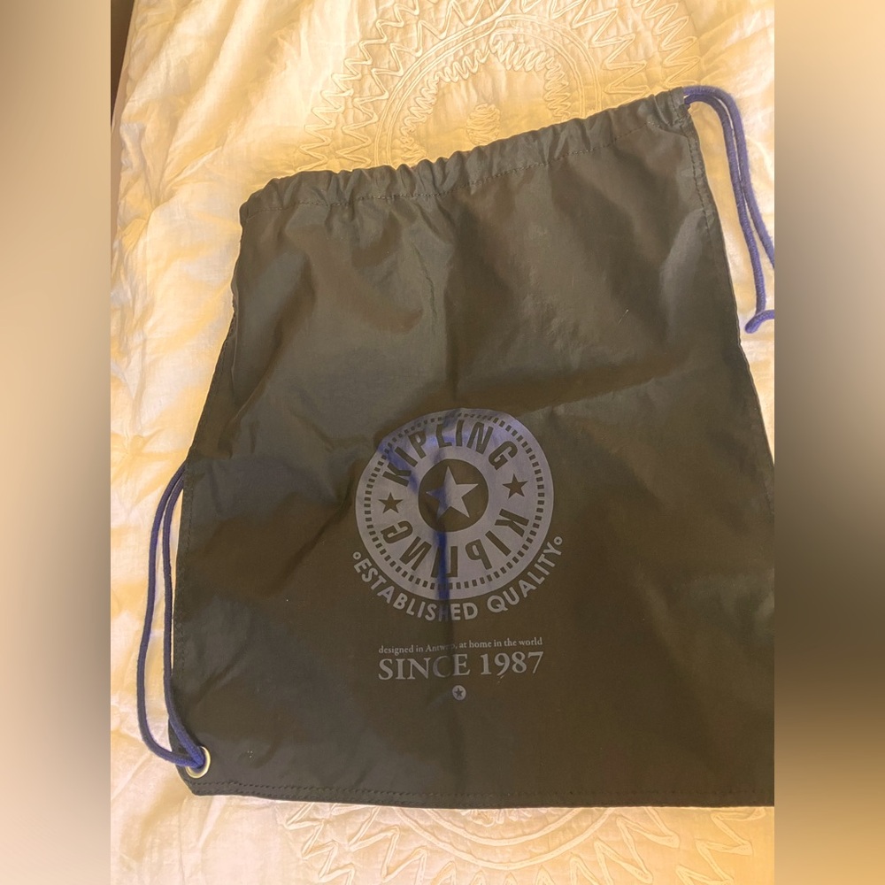 Kipling Drawstring Bag with Monkey keychain Used good condition